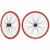 Roue Avant Fixie Jante Rouge Moyeu Noir Rodi -Promos Vélos Boutique 11304025av 1