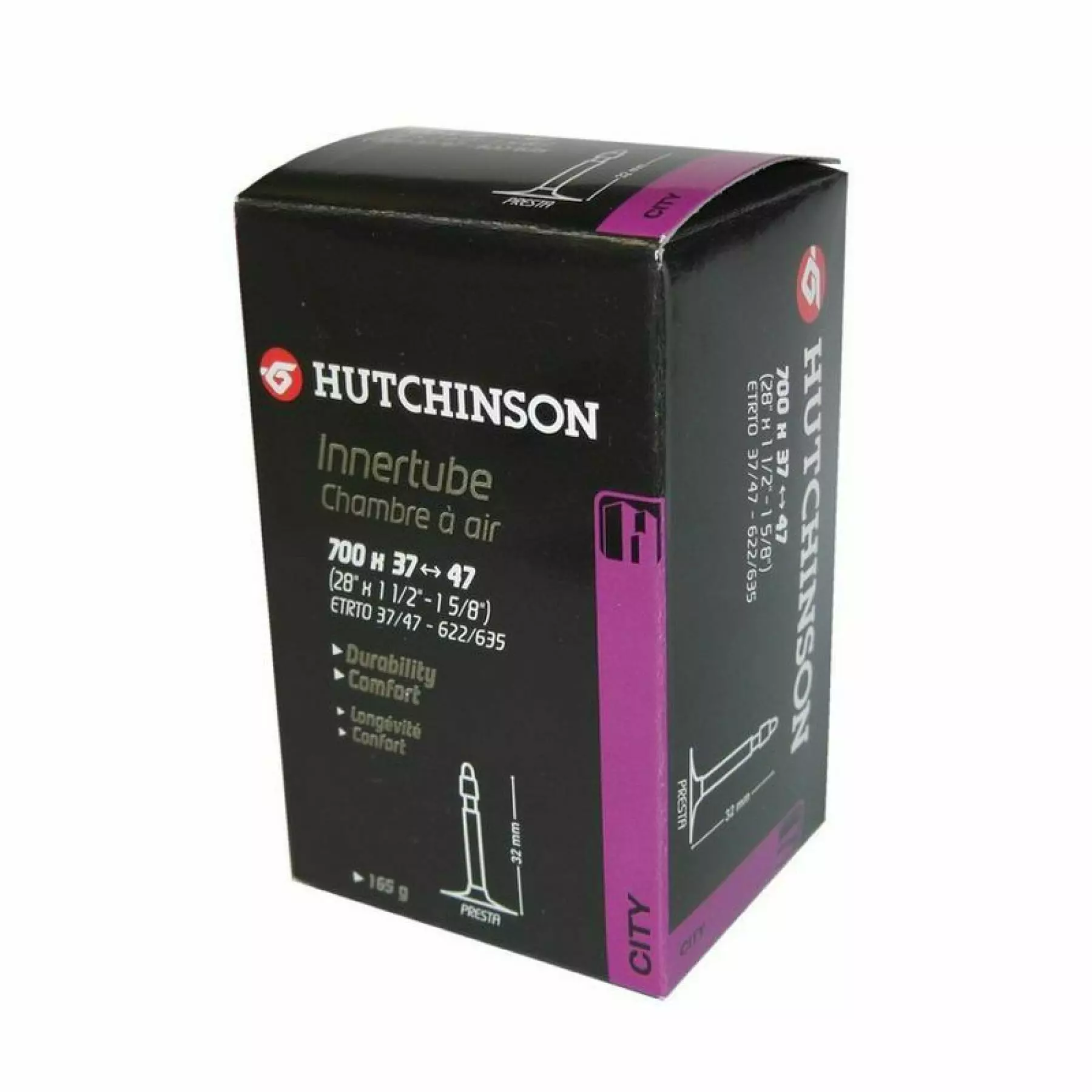 Chambre à Air Valve Presta Hutchinson 700x20-25 48mm 3 Chambre à Air Valve Presta Hutchinson 700x20-25 48mm