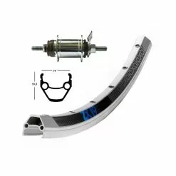 Roue Arriére Exal Win. Zx19 36Tr.Dina.Dh 3N80 Blo.Ra.