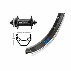 Roue Arriére Exal Win.Zx 19 36Tr.Dis.Cl Deore 615 Blo.Ra.