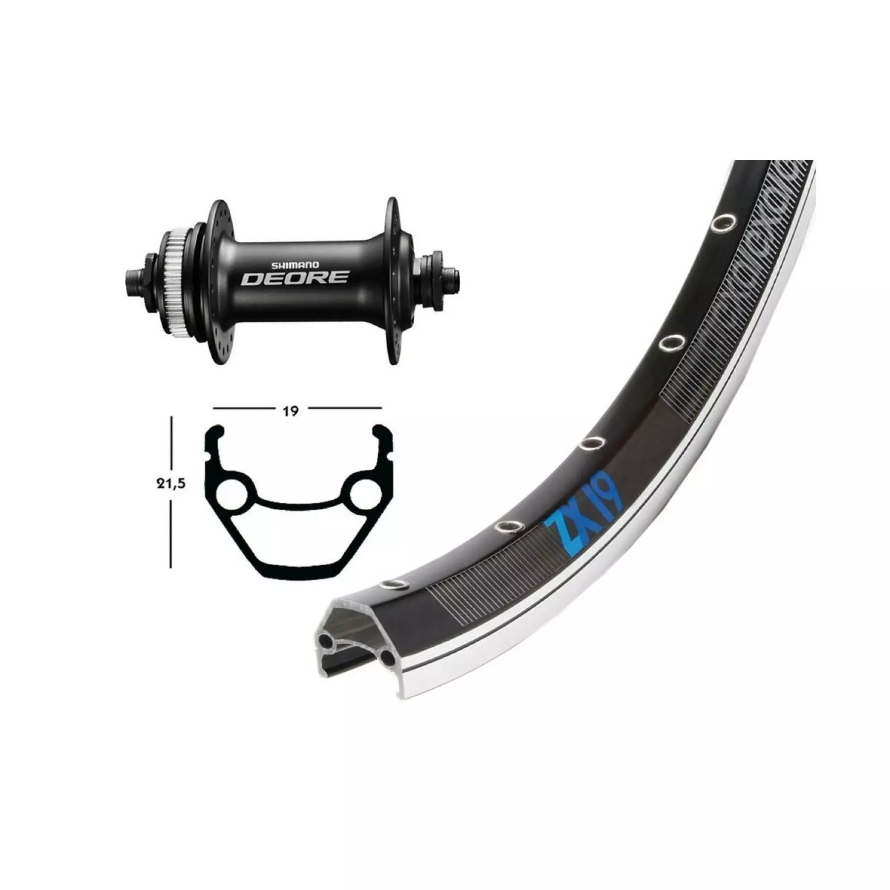 Roue Arriére Exal Win.Zx 19 36Tr.Dis.Cl Deore 615 Blo.Ra. 3 Roue Arriére Exal Win.Zx 19 36Tr.Dis.Cl Deore 615 Blo.Ra.